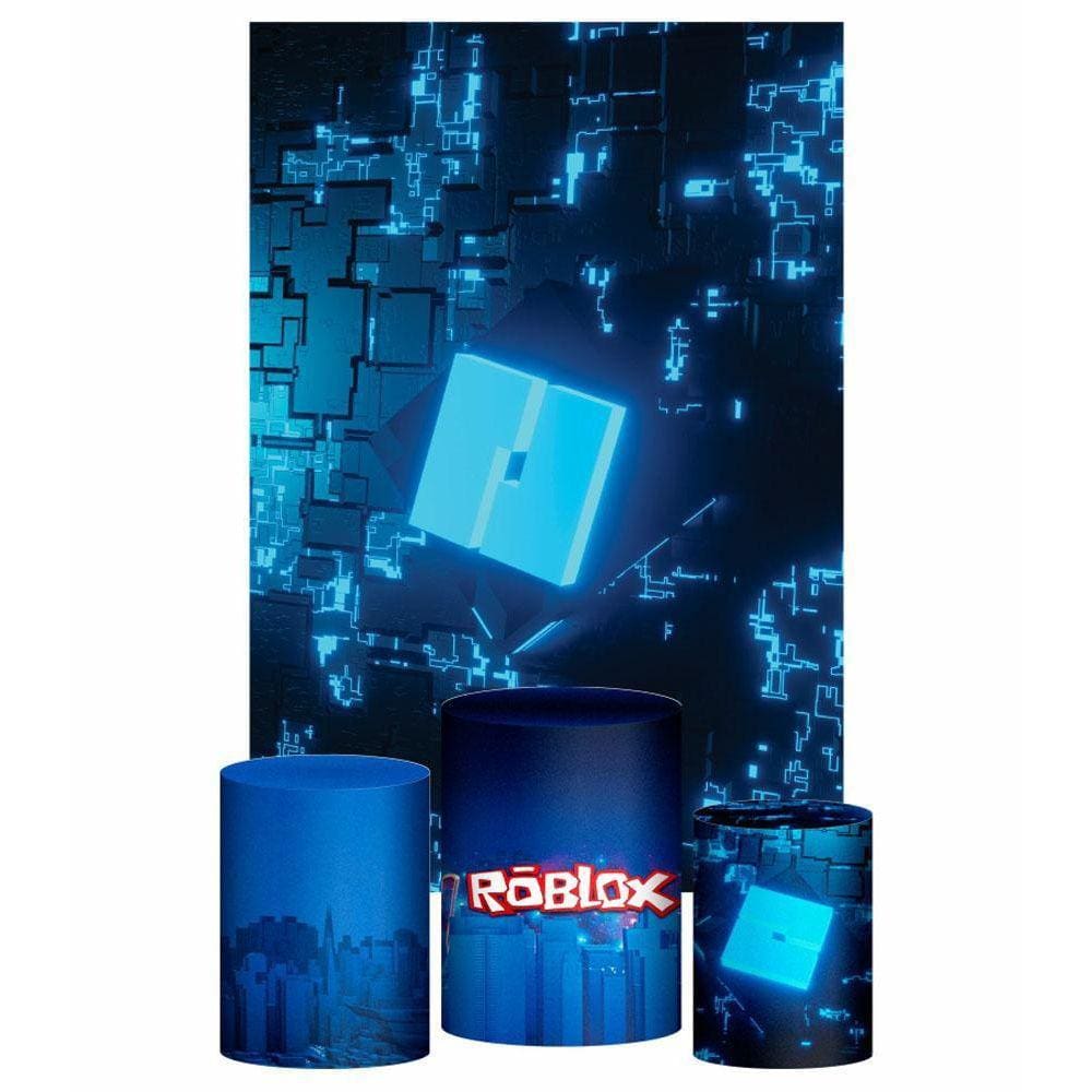 Painel Temático Roblox Azul Veste Fácil C/ Elástico