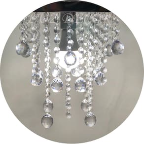 Lustre Moderno De Acrílico Para Quarto Com Lâmpada Inclusa