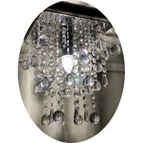 Lustre Plafon Para Sala De Estar Já Vai Montado Base De Inox