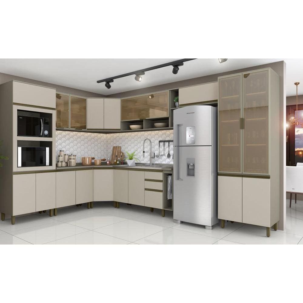 Cozinha Modulada Conect com 11 Peças Duna/Cristal - Henn