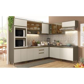Cozinha Modulada Conect com 8 Peças Duna/Cristal - Henn