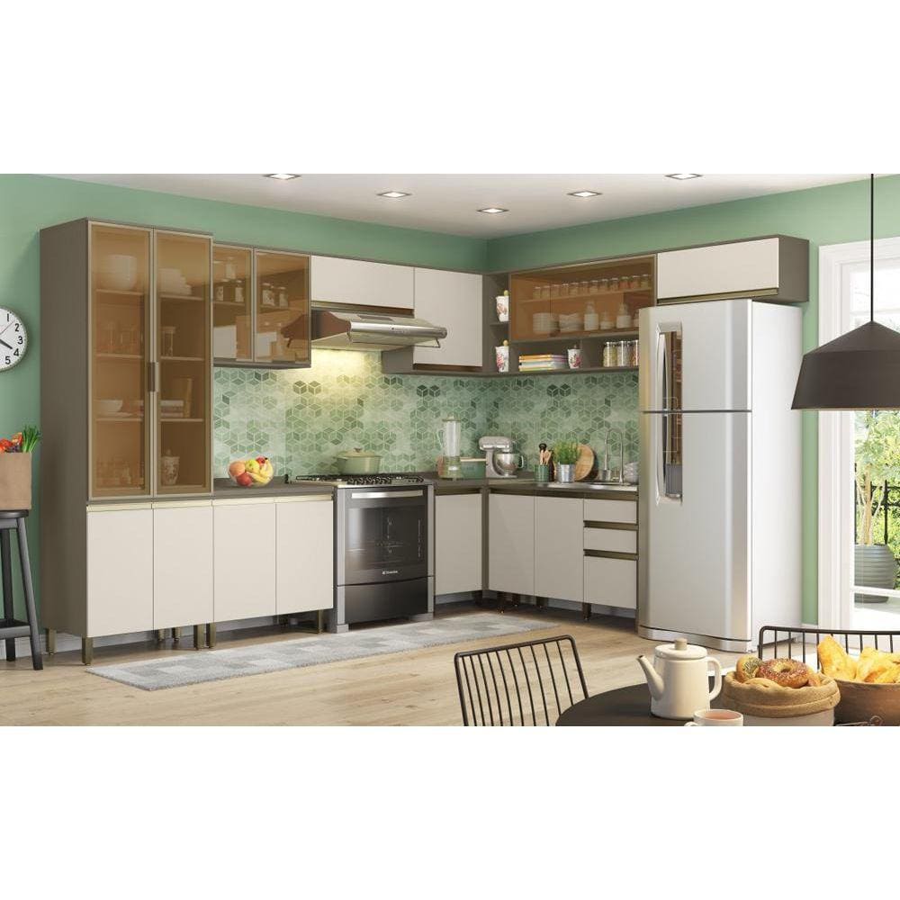 Cozinha Modulada Conect com 8 Peças Duna/Cristal - Henn