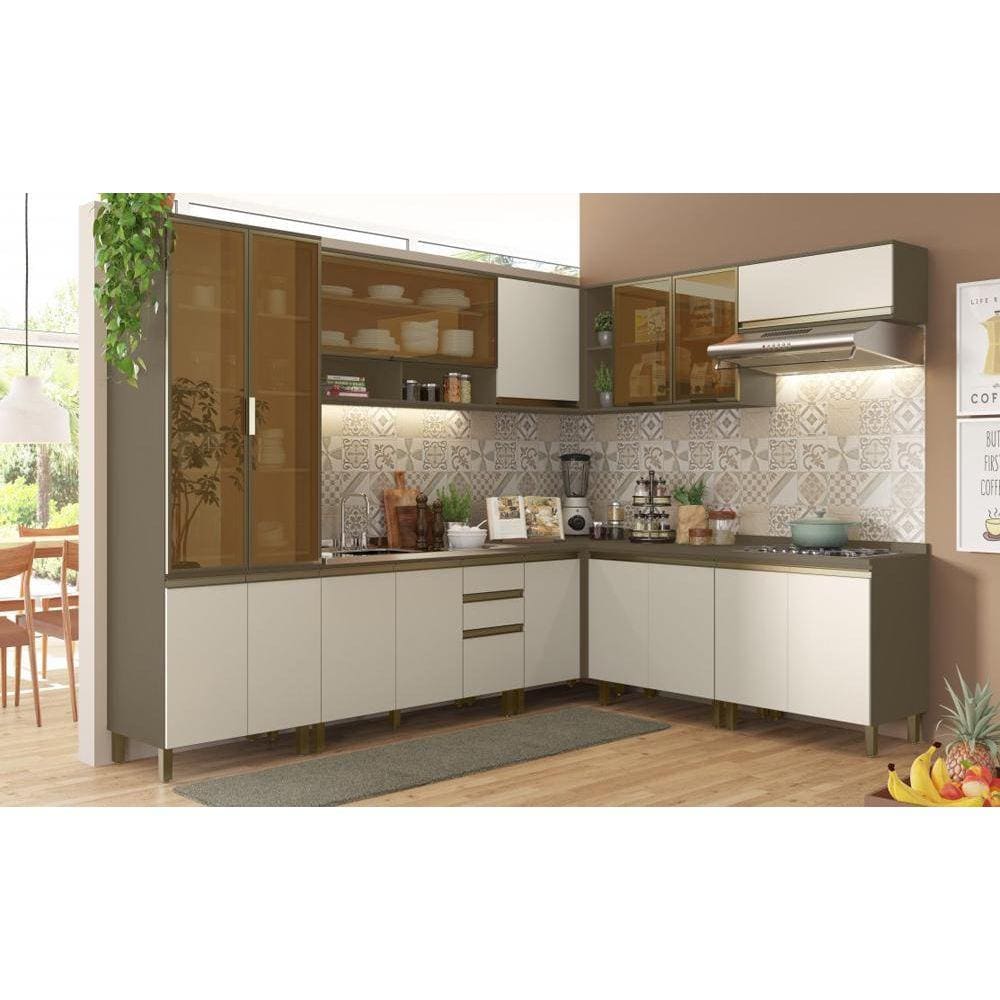 Cozinha Modulada Conect com 8 Peças Duna/Cristal - Henn
