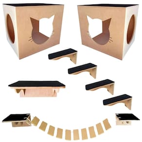 Playground Para Gato 8 Pcs Ponte Prateleira Degrau Caixa