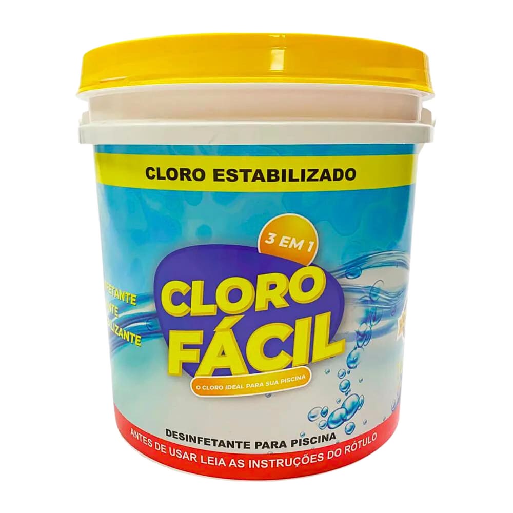 Cloro Para Piscinas 3 Em 1 Desinfetante Balde De 10kg