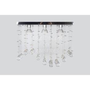 Pendente De Cristal Modelo Ondular Para Sala