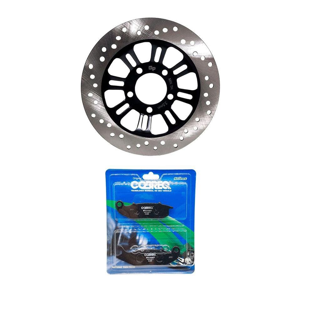 Disco De Freio Titan150 Fan 150 2009-2015 COM Pastilha Freio