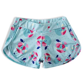 Shorts Praia Infantil Macã Geométrica Azul Tip Top