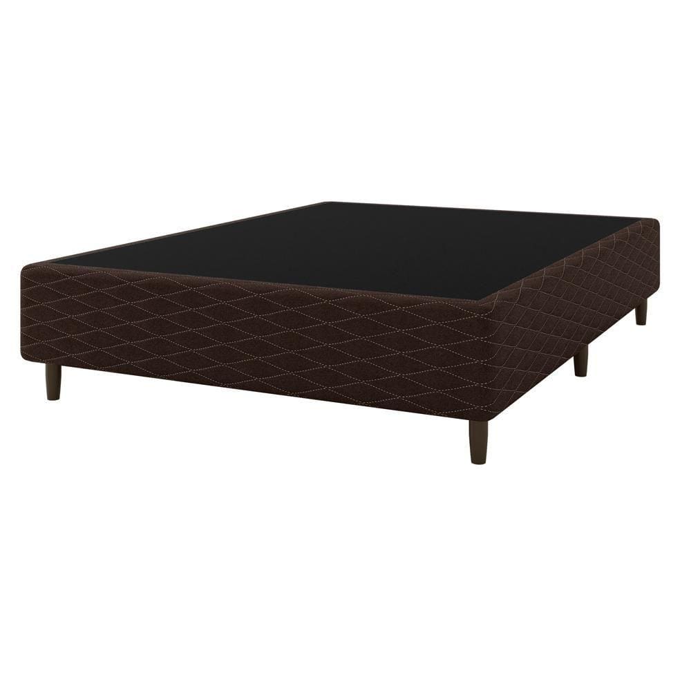 Base Cama Box para Colchão Casal 138x188cm Sue Marrom Umaflex