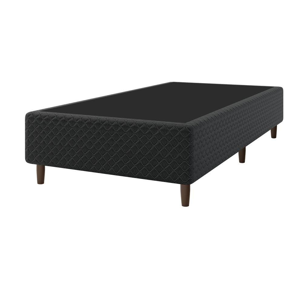Base Cama Box para Colchão Solteiro 88x188cm Malala Preto Umaflex