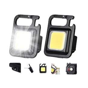 Mini Lanterna Refletor Led Recarregável Com Imã Abridor 8W