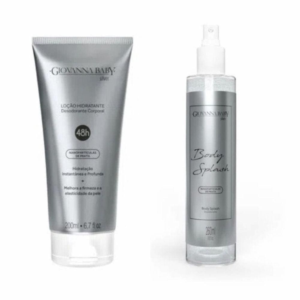 Giovanna Baby Kit Silver Body Splash 260ml + Loção Hidratante 200ml