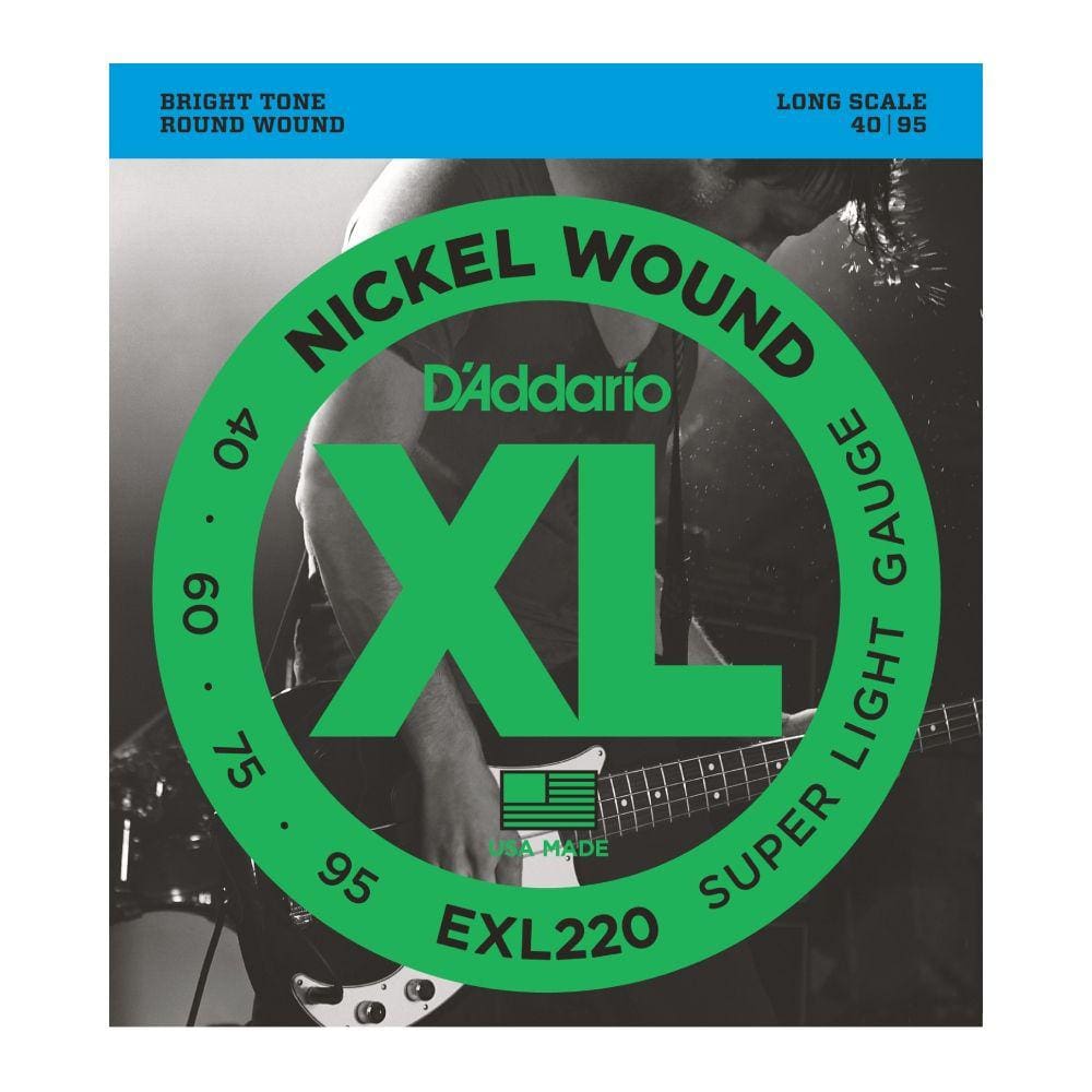 Encordoamento Baixo D`Addario 0.40 EXL220 - 4 Cordas - 12340