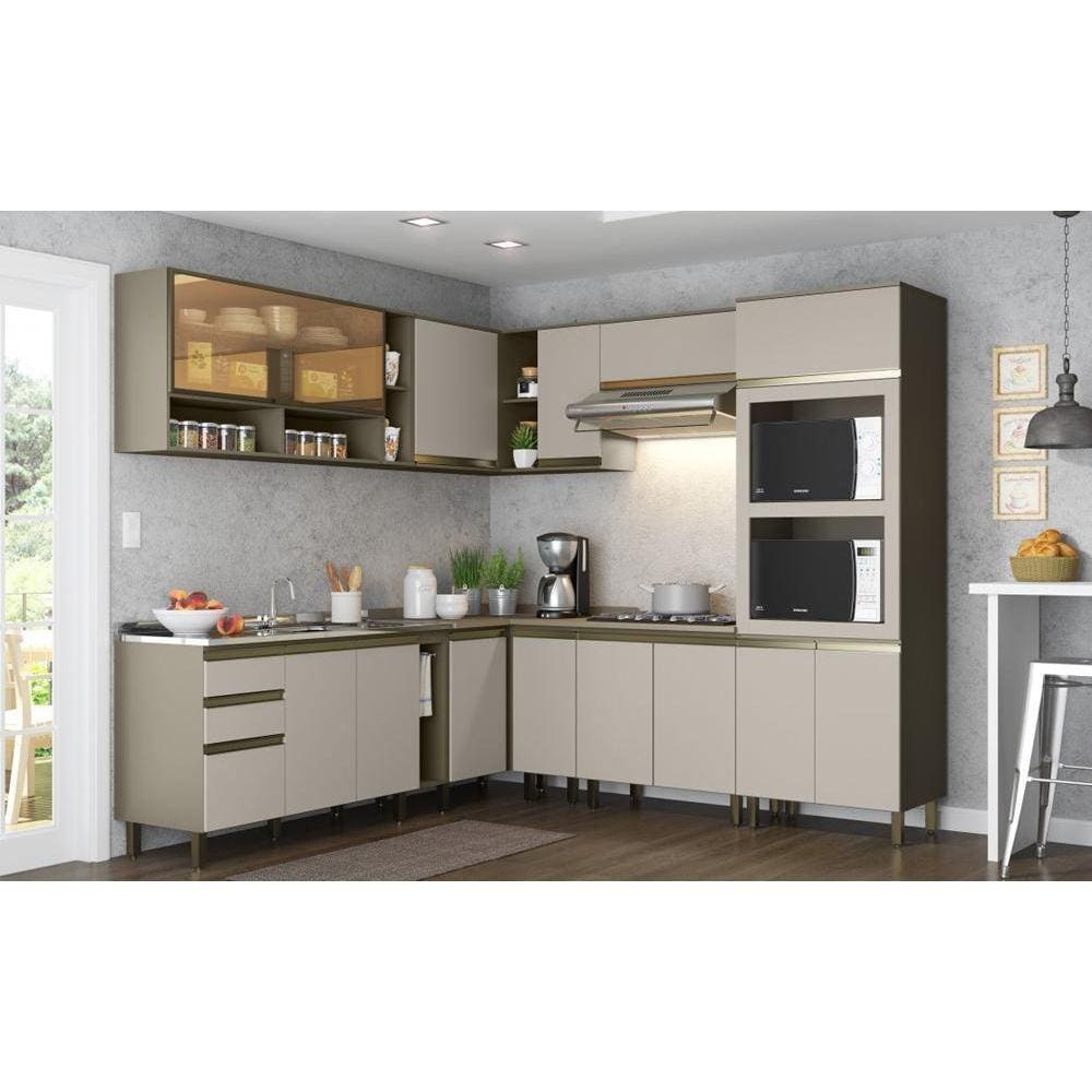 Cozinha Modulada Conect com 11 Peças Duna/Cristal - Henn