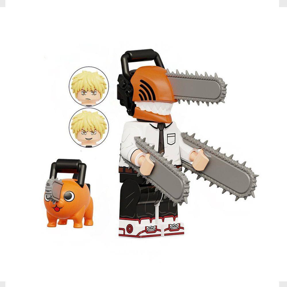 Kit 2 Bonecos Chainsaw Man Anime Motosserra Novos Promoção - Hype