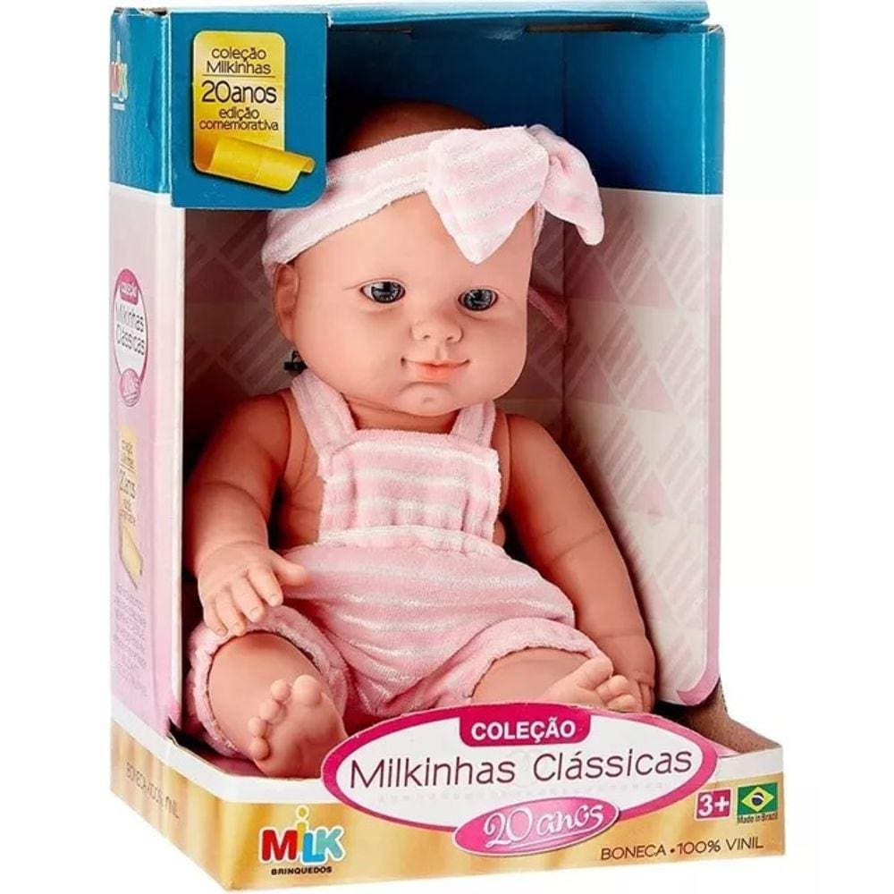 Boneca Milkinhas Clássicas Rosa