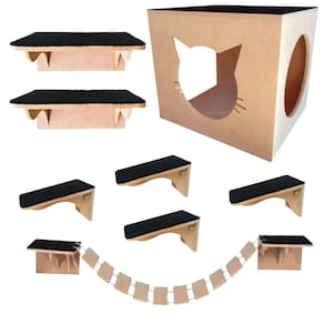 Playgroud Para Gato de parede 8peças Ponte Prateleira Degrau