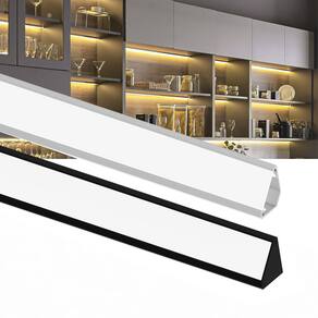 Perfil Para Fita de Led Sobrepor Taschibra Spire L30 Preto Kit 3 Metros