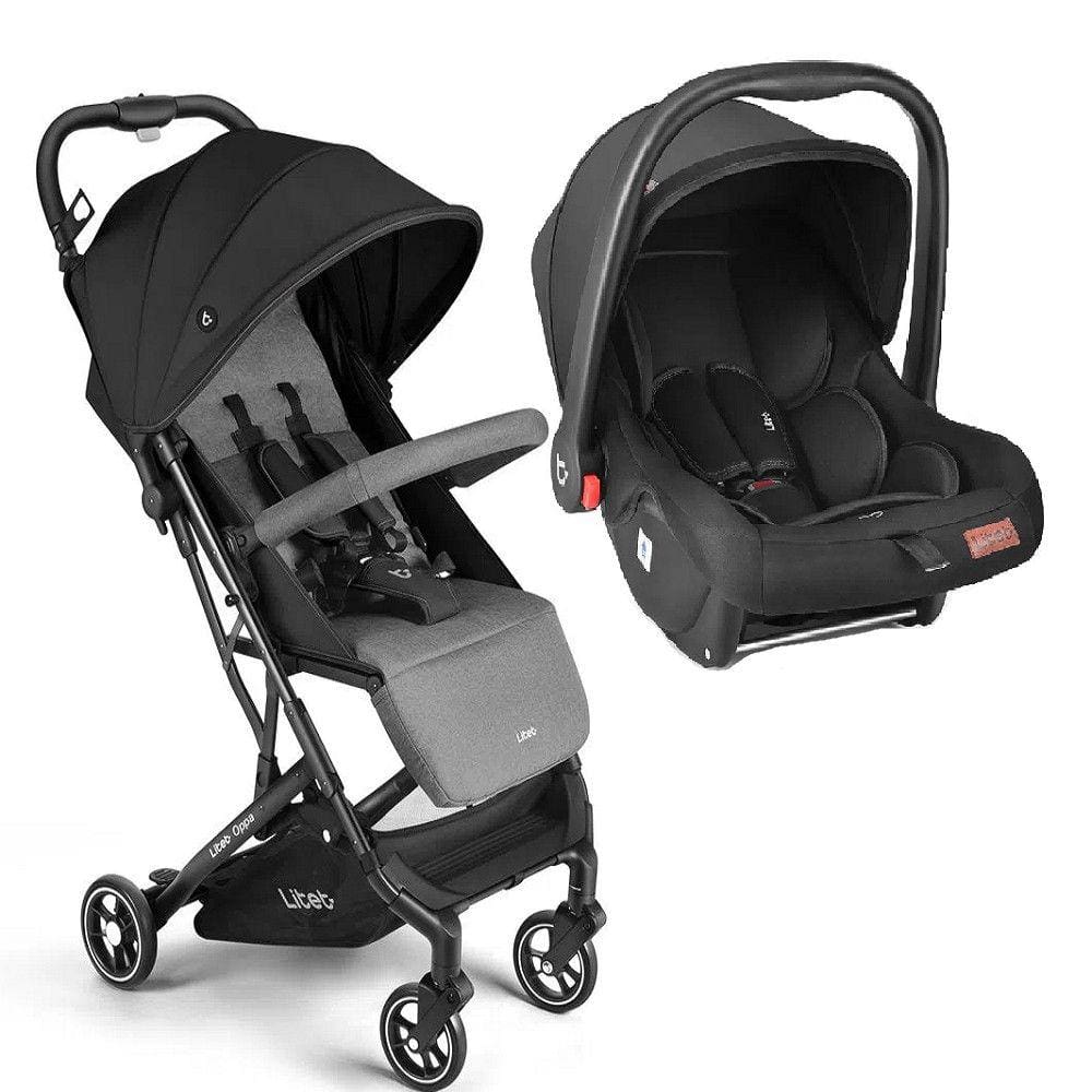 Carrinho de Bebe Multikids Bebê Conforto Oppa Cinza