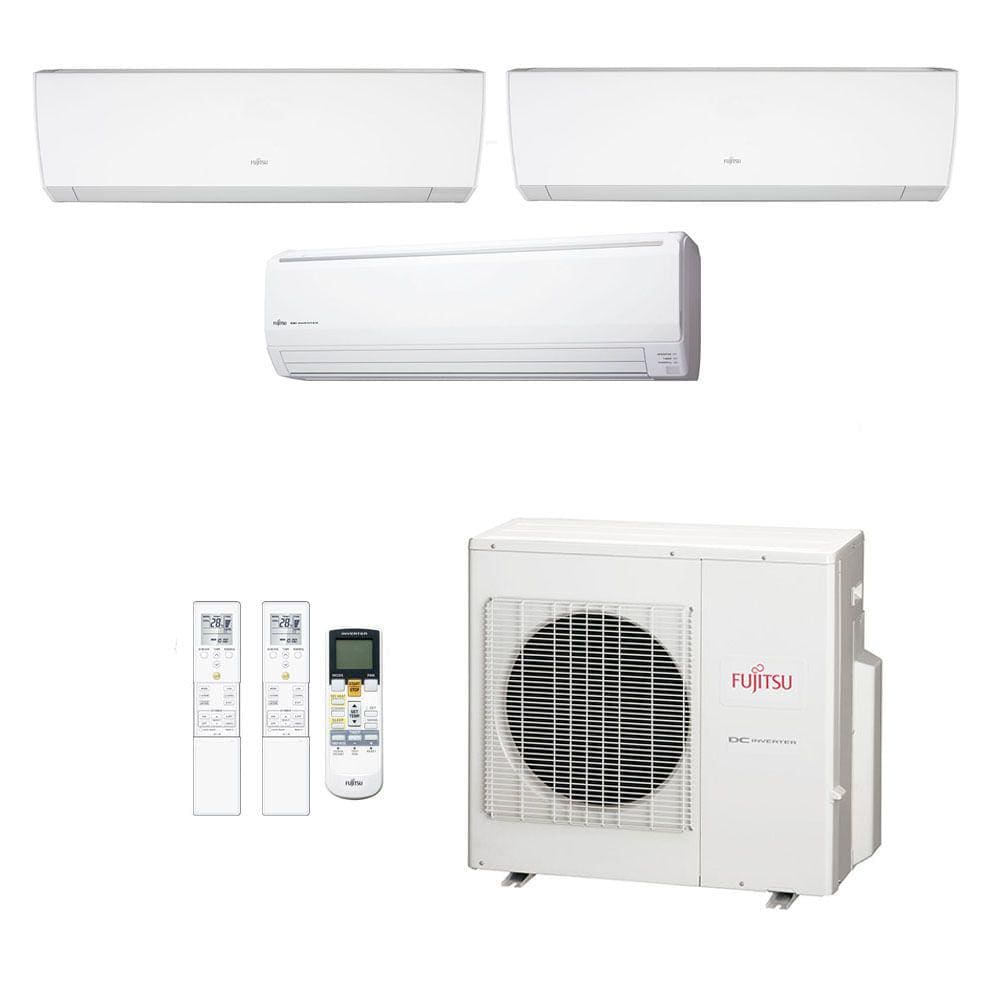 Ar-Condicionado Multi Split Inverter Fujitsu 35.000 (2x Evap HW 12.000 + 1x Evap HW 18.000) Quente/Frio 220V