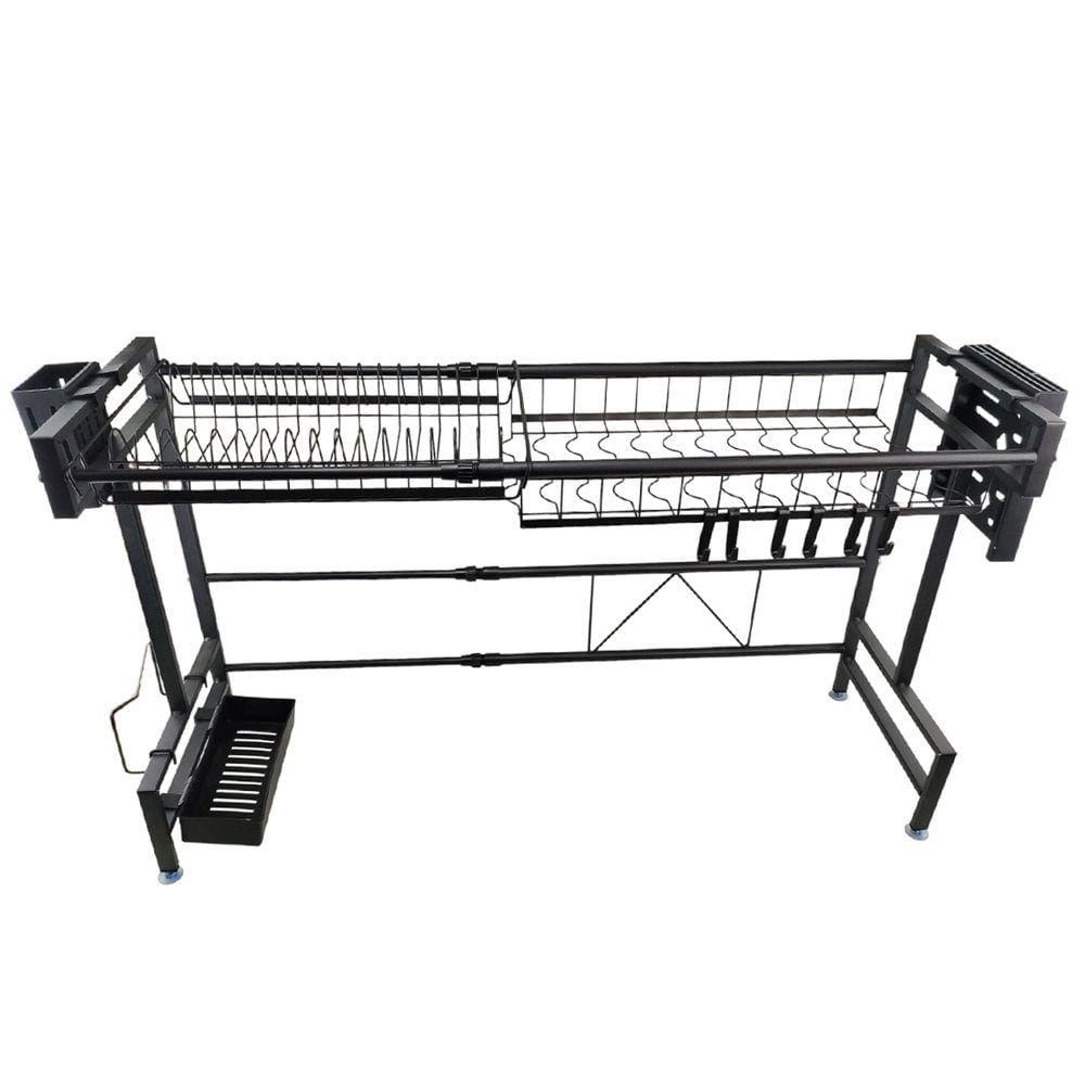 Escorredor de Cozinha Modular Suspenso Ajustavel Pia Bancada Copo Prato Louça Utensilios Prateleira Gancho Duravel Resistente Organizaçao