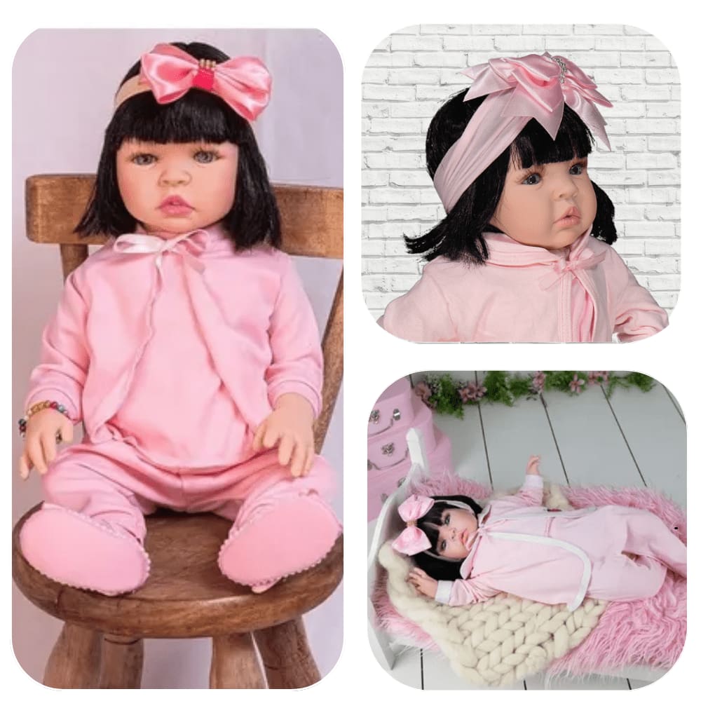 Boneca realista tipo bebe reborn yasmin 1172 sid nyl