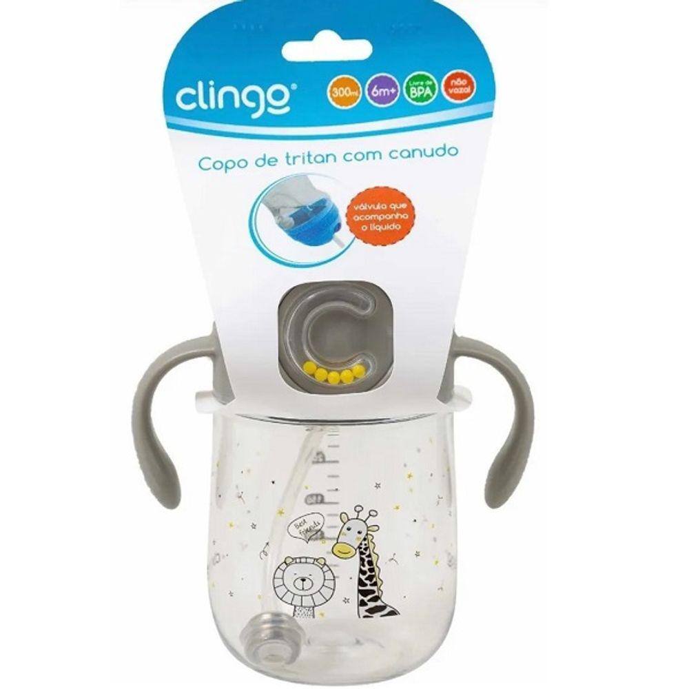Copo de Transição Tritan Infantil C/CANUDO e Valvula 300ML
