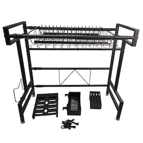 Escorredor de Louça Cozinha Modular Pia Bancada Suspenso Ajustavel Louça Prato Copo Utensilios Organizaçao Gancho Prateleira Resistente Duravel