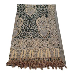 Pashmina Estampada 100% Viscose Verde Escuro 70Cmx200Cm
