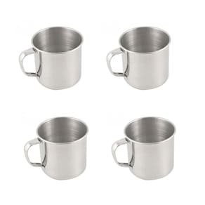 4un Caneca copo alumínio café chá 300ml xícara cozinha