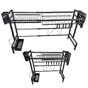 Cozinha Modular Escorredor Ajustavel Suspenso Pia Bancada Copo Prato Louça Organizaçao Utensilios Prateleira Gancho Duravel Resistente