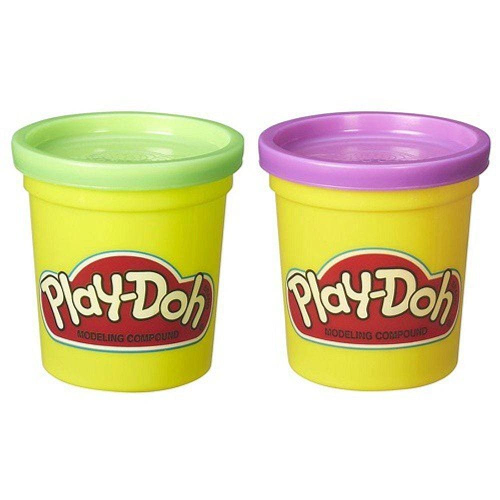 MASSINHA PLAY-DOH 2 POTES TOTAL DE 168G - Verde e Lilás