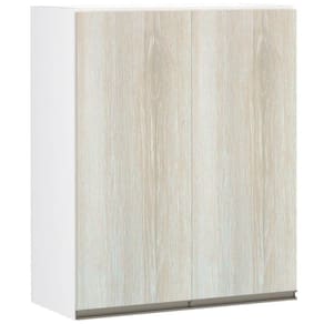 Armário Perola 60cm 2 Portas Branco Polar C/Legno Crema