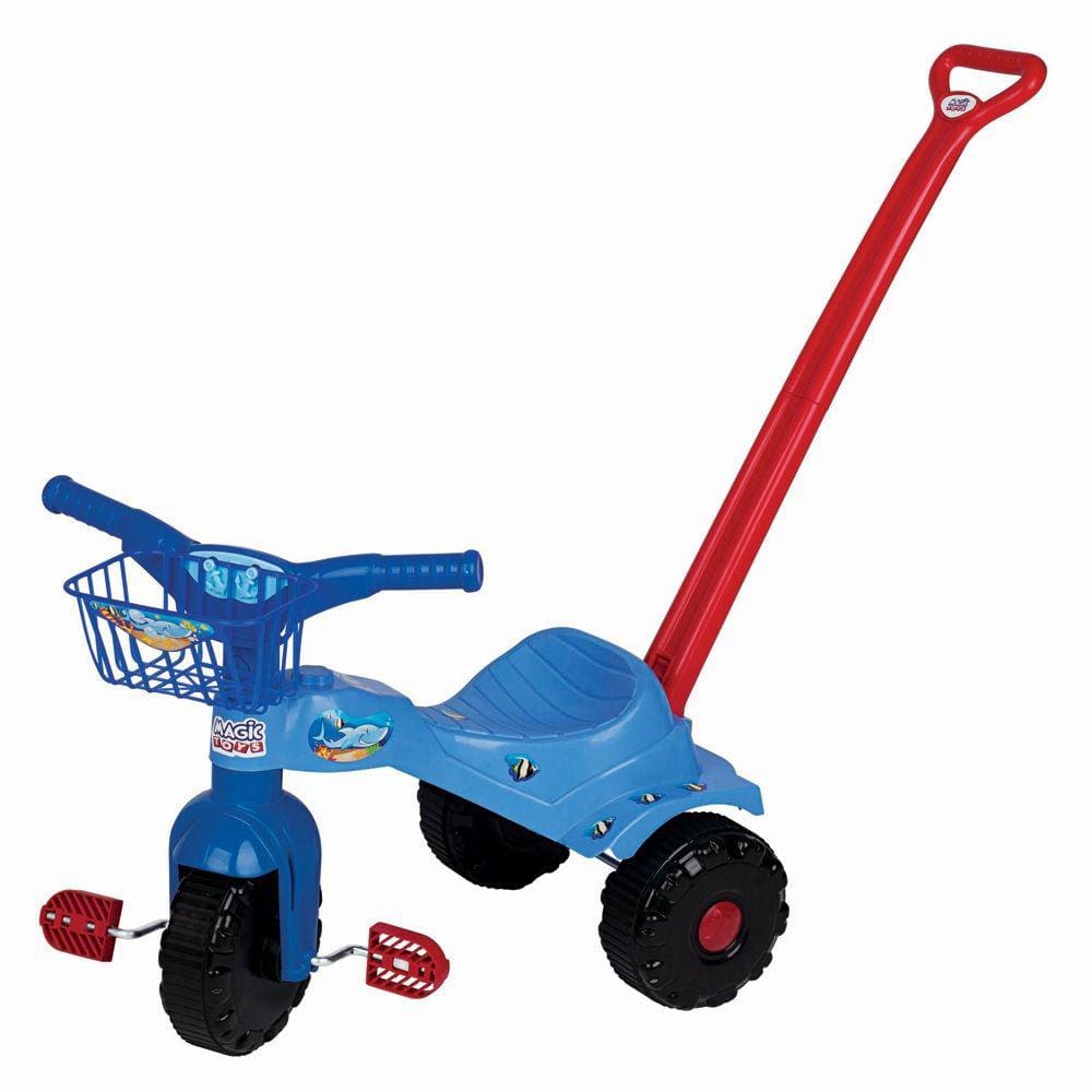 Triciclo Tico Tico Magic Toys + 24 meses Tubarão Azul