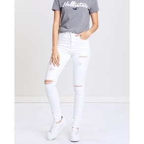 Calça Jeans Hollister 3R Cintura Alta Super Skinny 36br