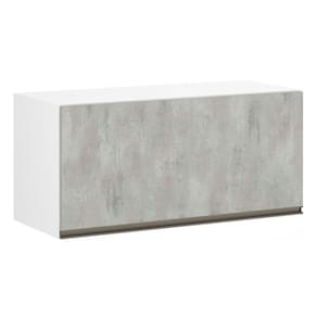 Armário Basculante 70cm 1 Porta Branco Polar C/Concreto