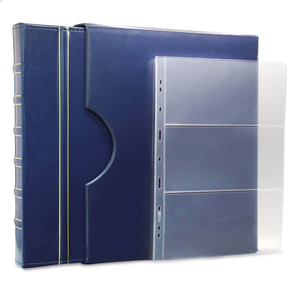 Álbum de Luxo Azul 50 Folhas para 150 Cédulas 3BZN G