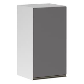 Armário Perola 40cm 1 Porta Branco Polar C/Cinza Puro