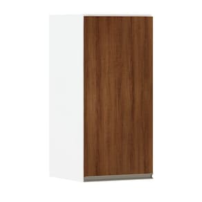 Armário Perola 35cm 1 Porta Branco Polar C/Nogueira