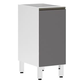 Balcão Sem Tampo 35cm Branco Com Cinza Puro
