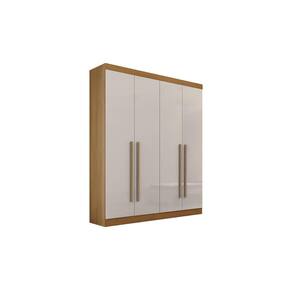Guarda Roupa 4 Portas Da Vinci Cinamomo Com Off White