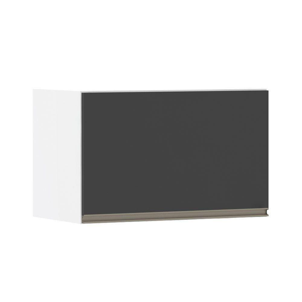 Armário Basculante 60cm 1 Porta Branco Polar C/Preto