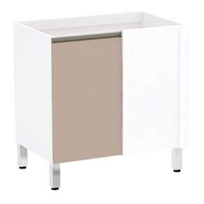 Balcão Sem Tampo Canto Reto 80cm Branco Com Connect