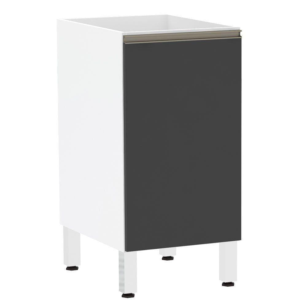 Balcão Sem Tampo 40cm Branco Com Preto Txt