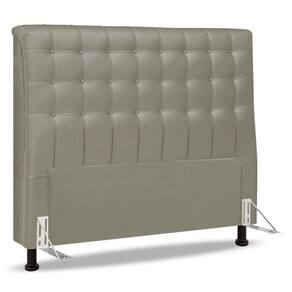 Cabeceira Cama Box Casal Queen Size Ciara 160cm Botonê com Frame Suede Bege - Abmaza