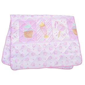 EDREDOM DE BERÇO 100% ALGODÃO 85 X 1,30 BABY NICE Rosa