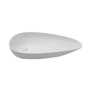 Cuba De Apoio Para Banheiro Gota Slim Louça Cerâmica 76,5 cm Pingoo.casa - Branco
