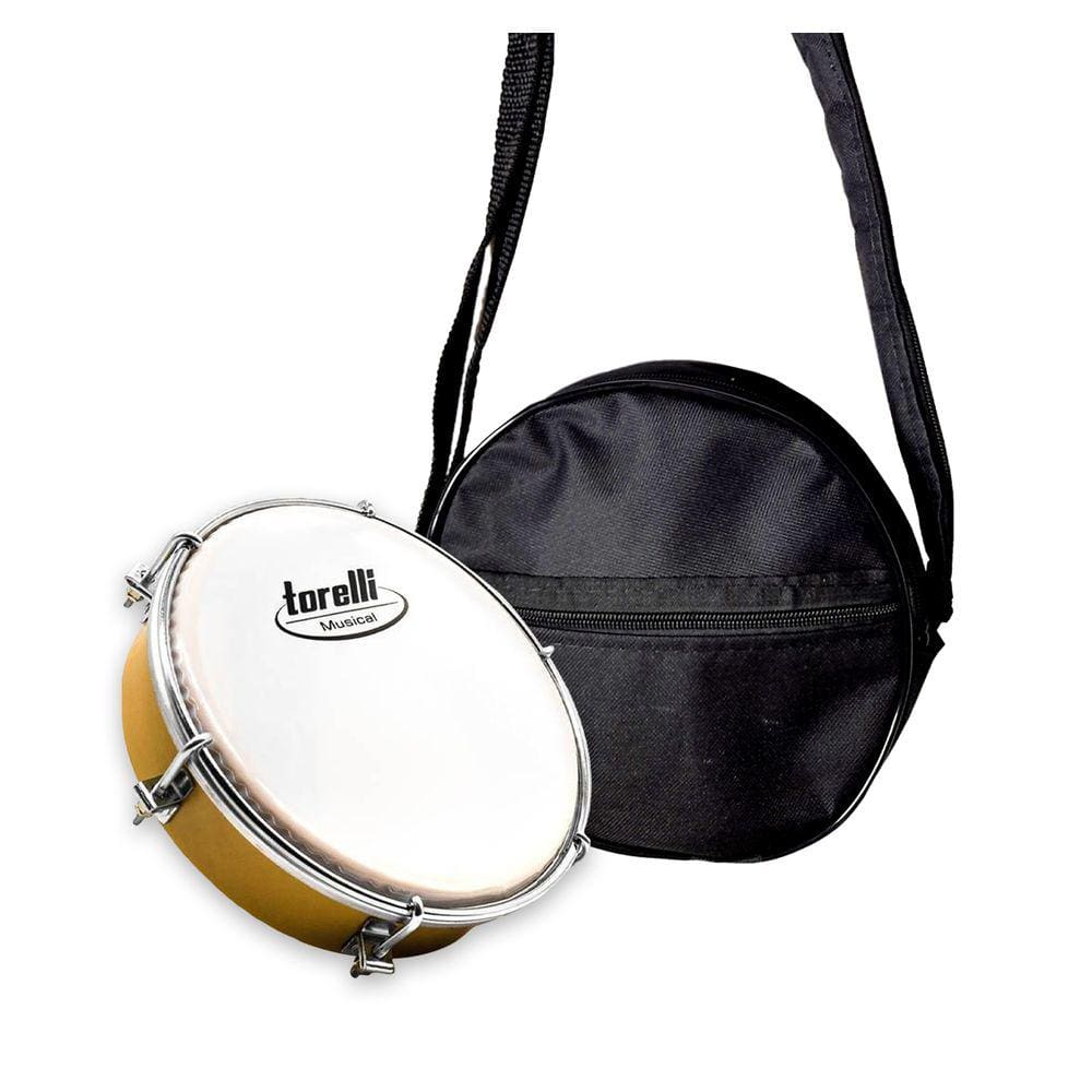 Kit Tamborim Pele Leitosa Torelli TT404 Nat e Bag Tamborim