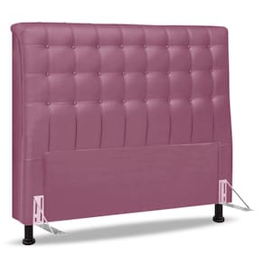 Cabeceira Cama Box Casal Queen Size Ciara 160cm Botonê com Frame Suede Rosa - Abmaza