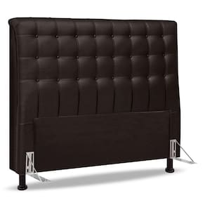 Cabeceira Cama Box Casal Queen Size Ciara 160cm Botonê com Frame Sintético Marrom - Abmaza